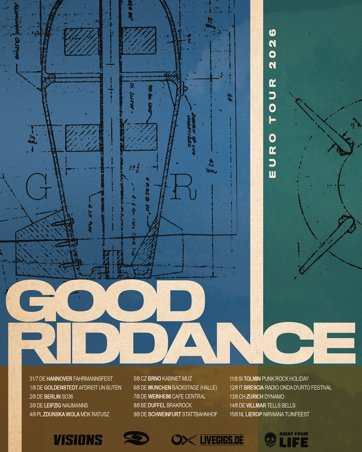 GOOD RIDDANCE EURO TOUR 2026