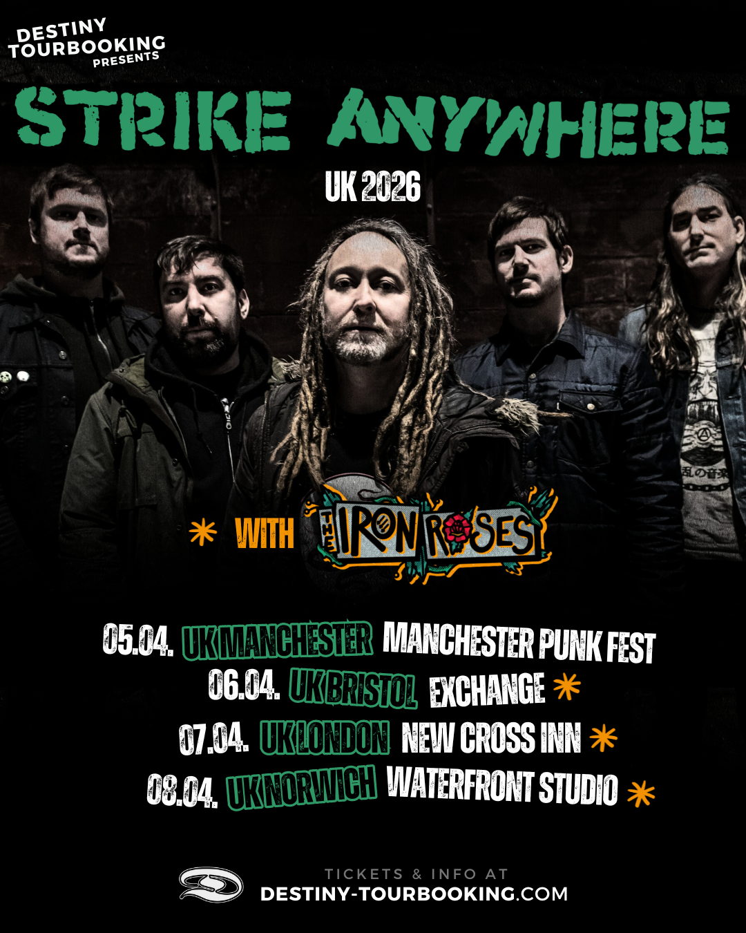STRIKE ANYWHERE AND THE IRON ROSES - UK 2026