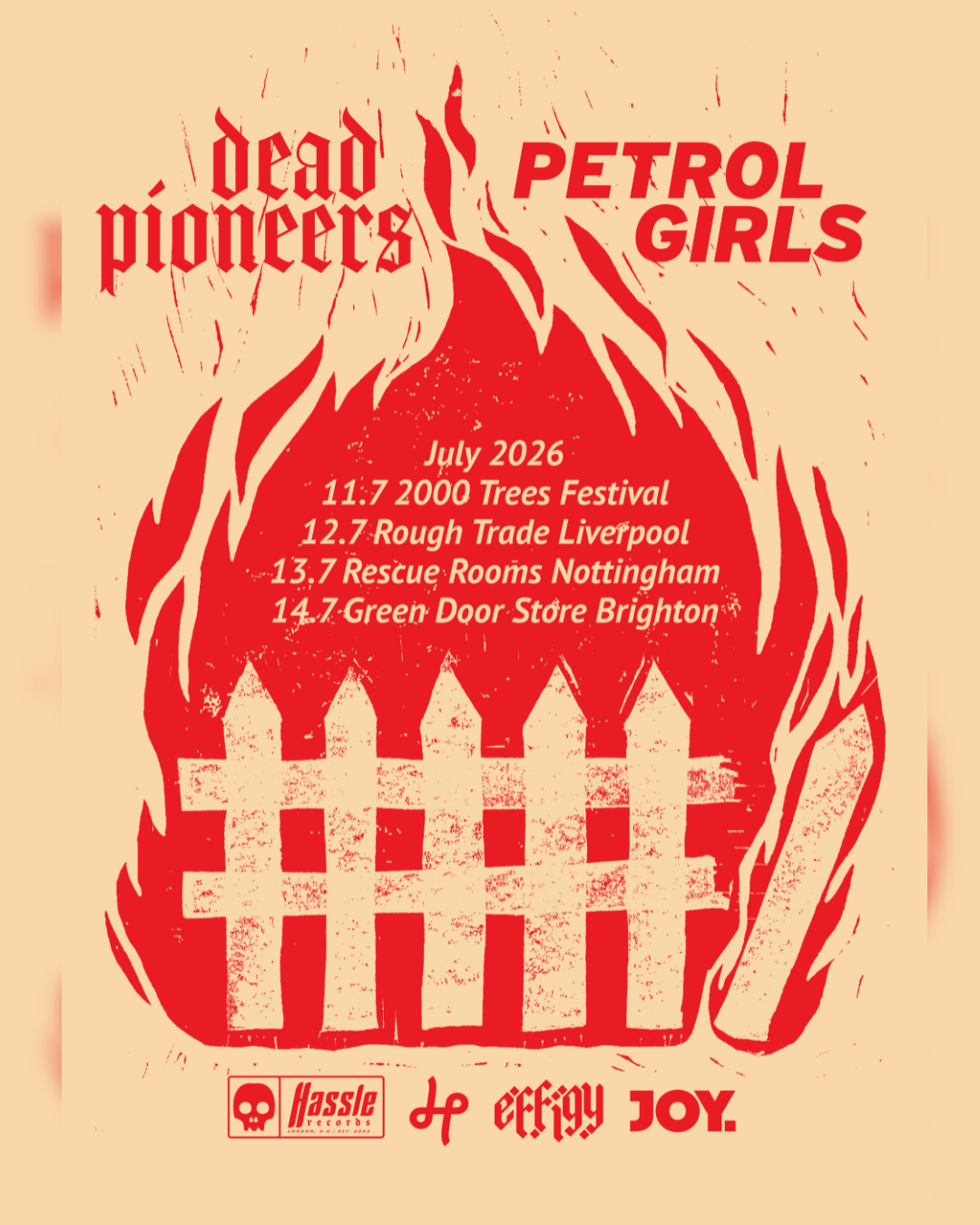 DEAD PIONEERS TEAMING UP WITH PETROL GIRLS FOR UK CLUB SHOWS