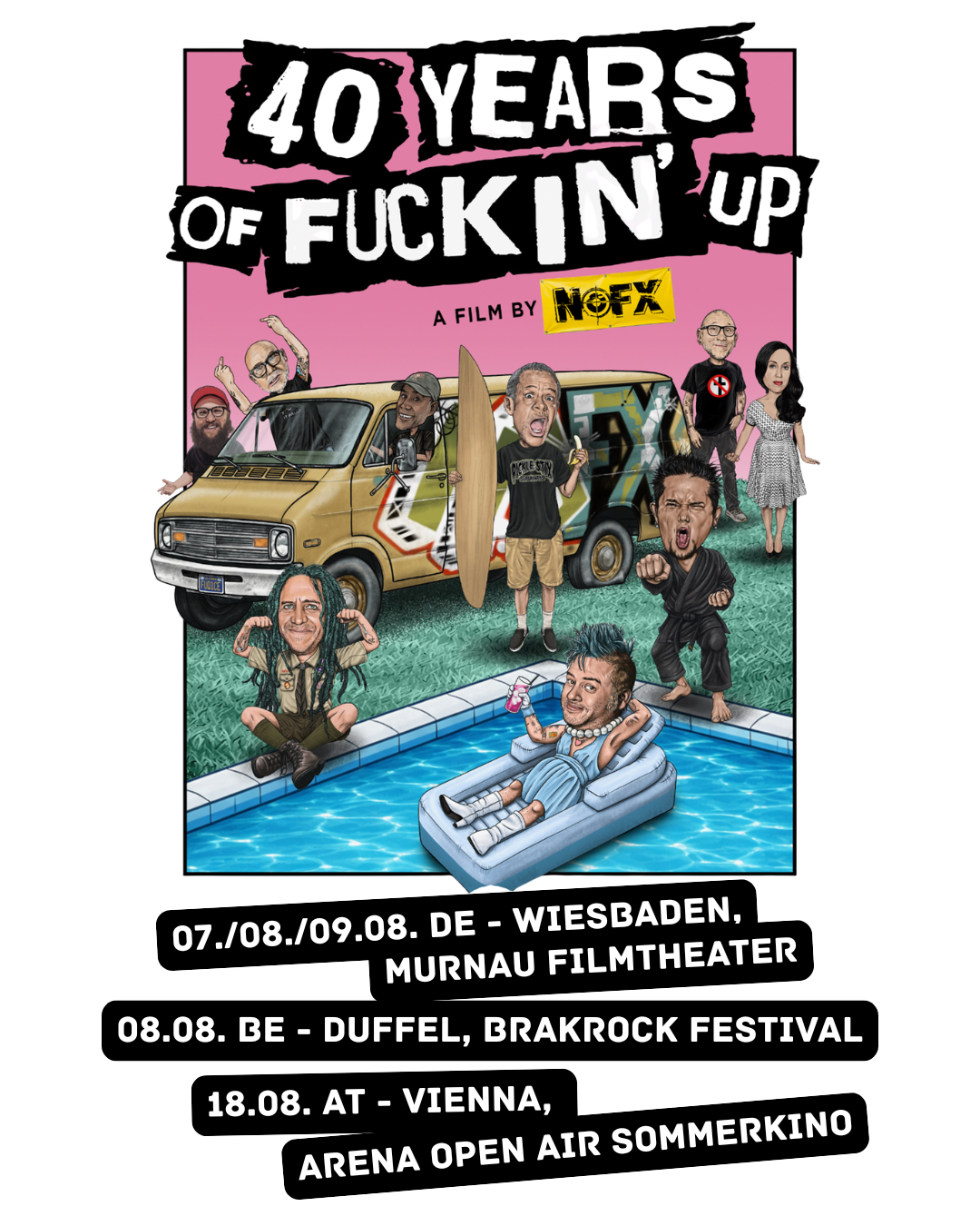 First European Screening of NOFX Movie "40 Years Of Fuckin' Up" this August